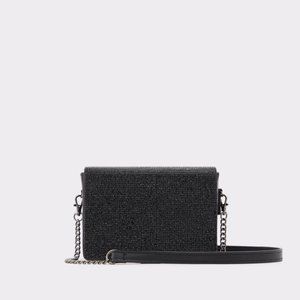 Aldo Atla Black Rhinestone Crossbody Bag